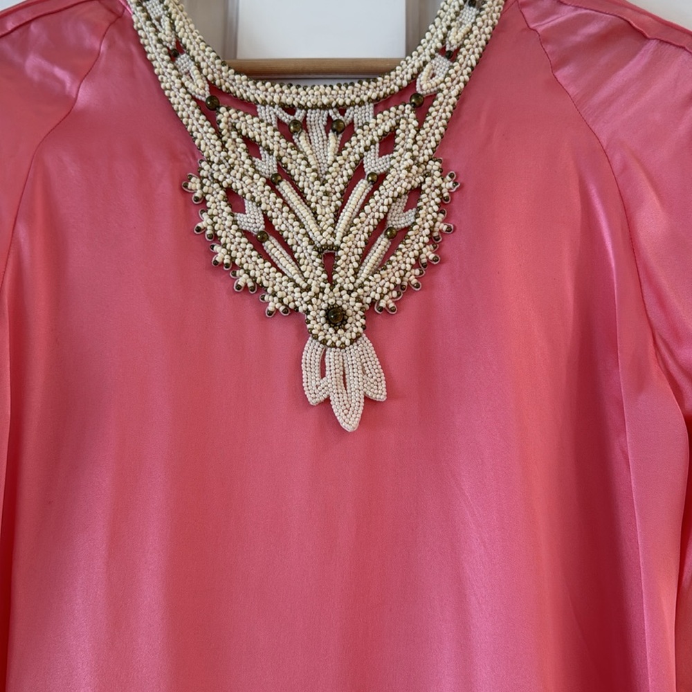 Barbara Bui Pink Beaded Tunic Top - Picture 9 of 16